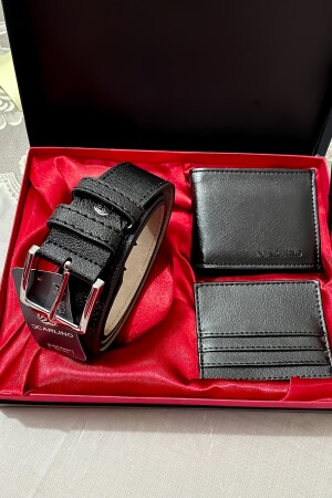 Herrenuhr-Kombinationsset, Brieftasche, Kartenhalter, Gürtel, Rosenkranz, luxuriöse Lederbox AVVASET01 - 5