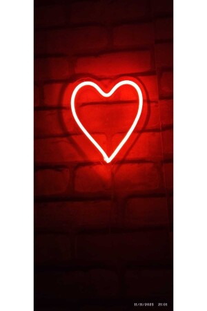 Herz-Neon-LED-Nachtlicht, dekoratives Design, Geschenk, Liebe, rote Farbe 1125834 - 4