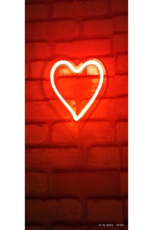 Herz-Neon-LED-Nachtlicht, dekoratives Design, Geschenk, Liebe, rote Farbe 1125834 - 5