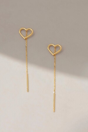 Herz-Ohrringe für Damen aus 14 Karat Gold 7149-GT - 2