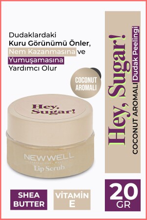 Hey Sugar! Hindistan Ceviz Aromalı Dudak Peelingi 20gr T1003 - 1