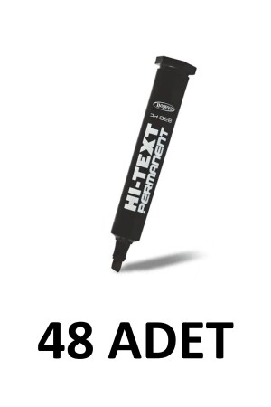 Hi-text 48 Stück 830 Stück Cut-Tip Permanentstift Box Pen Schwarz NOKİ-830pc-48-s - 1