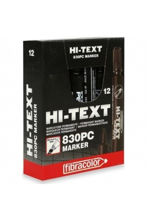 Hi-text 830pc Marker Siyah 12 Li Kutu Kesik Uç - 1