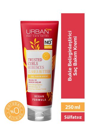 Hibiscus&shea Butter Kıvırcık Ve Dalgalı Saçlara Özel Saç Kremi-sülfatsız-250ml-vegan URC5694 - 1