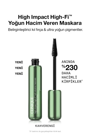 High Impact High-Fi™ Yoğun Hacim Veren Maskara Kahverengi .35oz - 10ml - Clinique