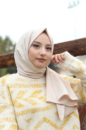 Hijab Cotton Kraş Jazz-Schal, Modell – Stein - 1