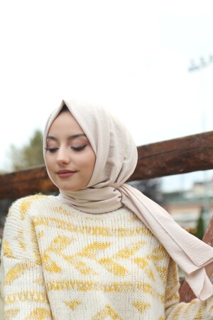 Hijab Cotton Kraş Jazz-Schal, Modell – Stein - 4