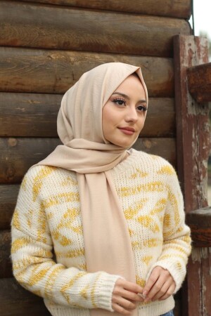 Hijab-Crash-Jazz-Schal aus Baumwolle, Modell – Beige - 4