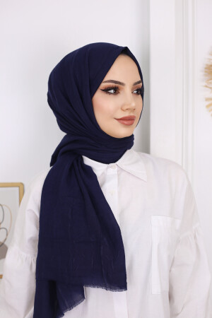 Hijab Damen Bambusschal Schal Marineblau - 3