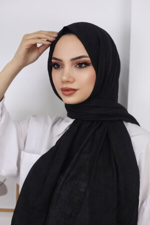 Hijab Damen Bambusschal Schal Schwarz - 1