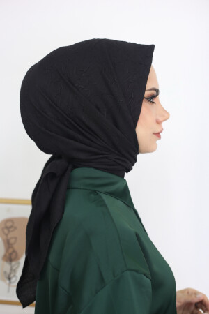 Hijab Damen-Bambusschal Schwarz - 4