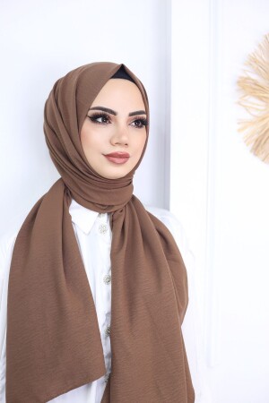 Hijab Damen-Jazz-Schal aus Baumwolle, Modell – Bitter Brown - 1