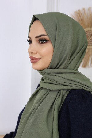 Hijab Damen-Jazz-Schal aus Baumwolle, Modell: Khaki - 5