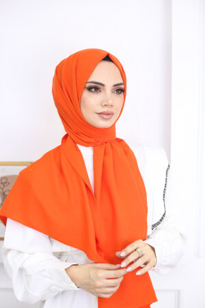 Hijab Damen-Jazz-Schal aus Baumwolle, Modell _ Orange - 4