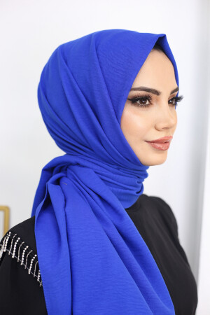 Hijab Damen-Jazz-Schal aus Baumwolle, Modell _ Saks Blue - 5