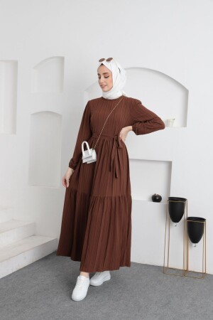 Hijab-Kleid mit Kragen - 3