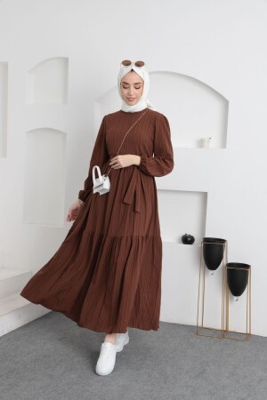 Hijab-Kleid mit Kragen - 4