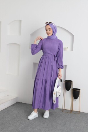 Hijab-Kleid mit Kragen - 4