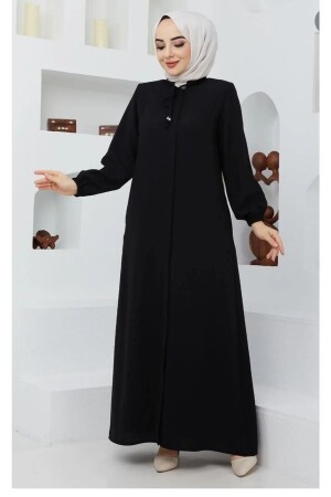 Hijab Kleidung Damen Abaya Schwarz Sommer Aerobin - 1