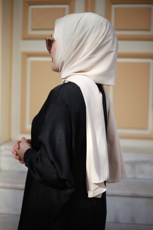 Hijab Medina Schal aus cremefarbener Seide - 5