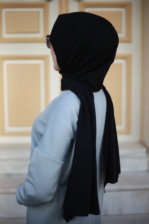 Hijab Medina Seidenschal in Schwarz - 4