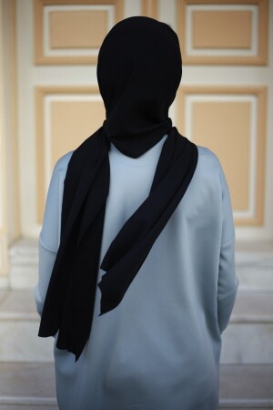 Hijab Medina Seidenschal in Schwarz - 5