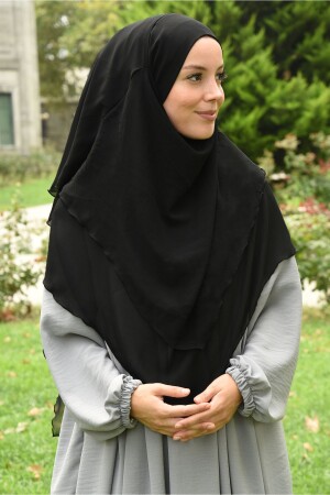 Hijab mittlerer Größe, fertiges Chiffon-Soufflé Khimar 253 - 2