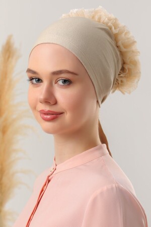 Hijab Rüschenknochen Beige - 1