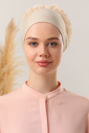 Hijab Rüschenknochen Beige - 3