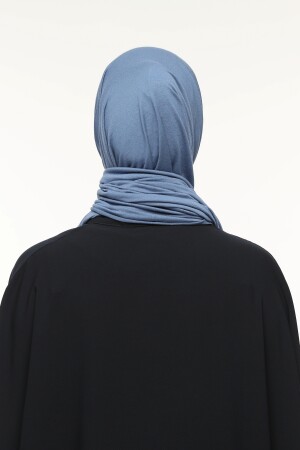 Hijab-Schal aus gekämmter Baumwolle, einfarbig, Denim - 6