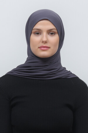 Hijab-Schal aus gekämmter Baumwolle, einfarbig, geräuchert 1203 - 2