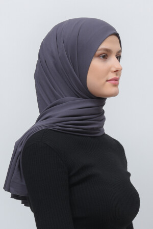 Hijab-Schal aus gekämmter Baumwolle, einfarbig, geräuchert 1203 - 5
