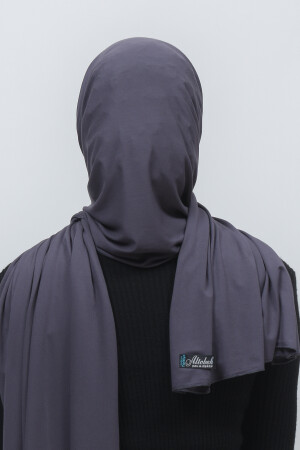 Hijab-Schal aus gekämmter Baumwolle, einfarbig, geräuchert 1203 - 6