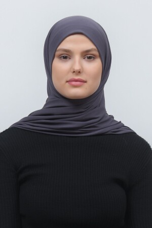 Hijab-Schal aus gekämmter Baumwolle, einfarbig, geräuchert 1203 - 1