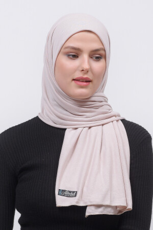 Hijab-Schal aus gekämmter Baumwolle, einfarbig, helles Latte 1203 - 3