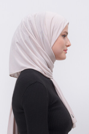 Hijab-Schal aus gekämmter Baumwolle, einfarbig, helles Latte 1203 - 4