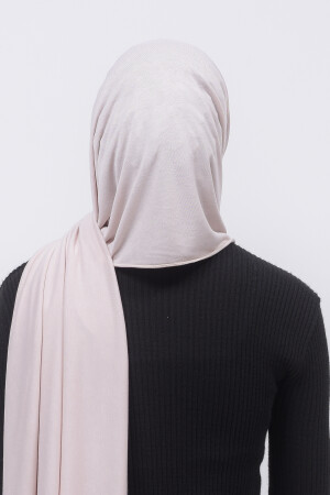 Hijab-Schal aus gekämmter Baumwolle, einfarbig, helles Latte 1203 - 6