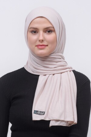 Hijab-Schal aus gekämmter Baumwolle, einfarbig, helles Latte 1203 - 1