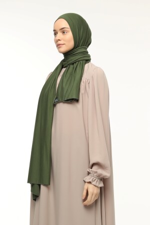 Hijab-Schal aus gekämmter Baumwolle, einfarbig, Khaki 1203 - 5