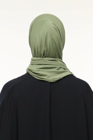 Hijab-Schal aus gekämmter Baumwolle, einfarbig, Pistaziengrün - 6