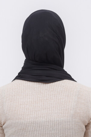 Hijab-Schal aus gekämmter Baumwolle, schlichtes Schwarz - 7