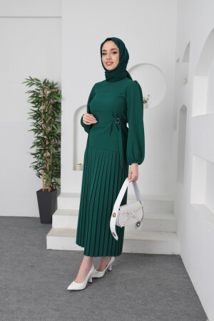 Hijab-Unterteil-Oberteil-Set mit Faltenrock und Bluse - 1