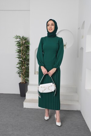 Hijab-Unterteil-Oberteil-Set mit Faltenrock und Bluse - 4