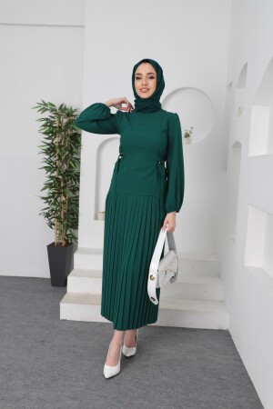 Hijab-Unterteil-Oberteil-Set mit Faltenrock und Bluse - 5