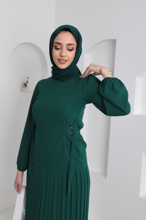 Hijab-Unterteil-Oberteil-Set mit Faltenrock und Bluse - 6