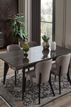 Hilton Yemek Masası 160-40 Açılabilir Yemek Masası Premium Yemek Odası Masası - Buğdaycıgrup