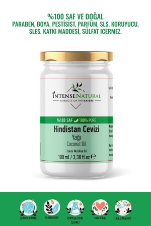 Hindistan Cevizi Yağı Soğuk Sıkım 100 Ml %100 Saf Ve Doğal Coconut Oil - 1