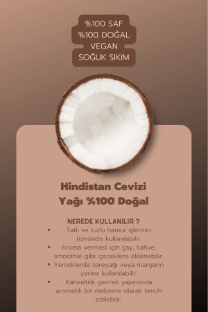 Hindistan Cevizi Yağı Soğuk Sıkım 100 Ml %100 Saf Ve Doğal Coconut Oil - 3