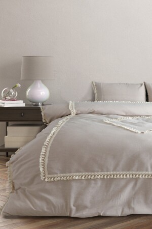 منازل القطن المزدوج بيكلاوا نمط البومبوم غطاء القماش المزدوج مجموعة HİPNT-2 - NDC HOME