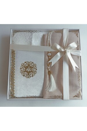 هدية من امي ميفليت ختان عمرة حج صندوق مجموعة عروس مع فراش الصلاة - Hira Tasarım